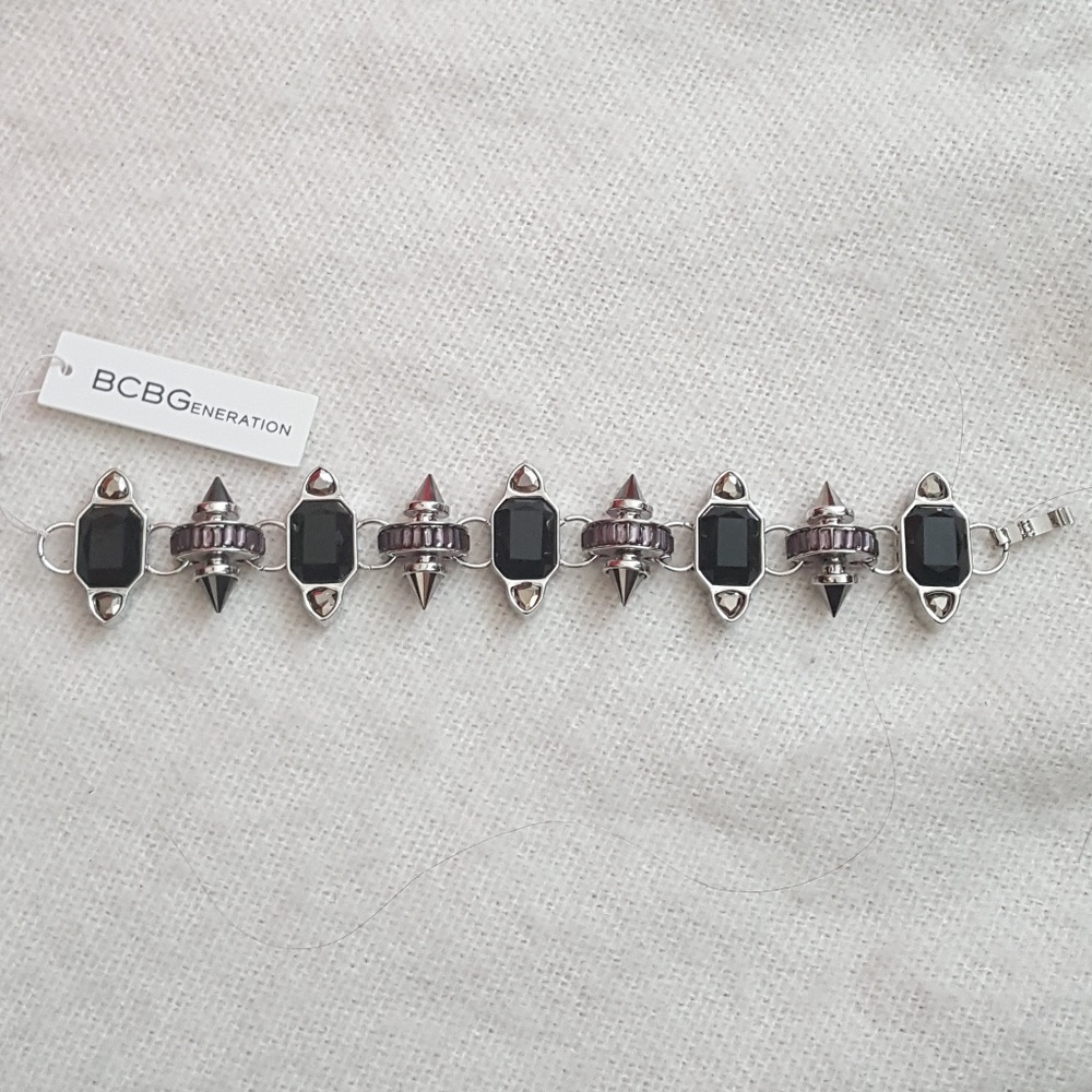 BCBG Black Hematite Studded Bracelet BCBGeneration